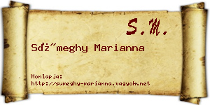 Sümeghy Marianna névjegykártya