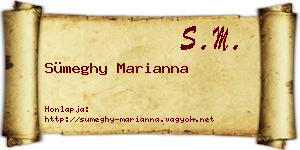 Sümeghy Marianna névjegykártya