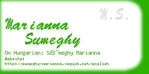 marianna sumeghy business card